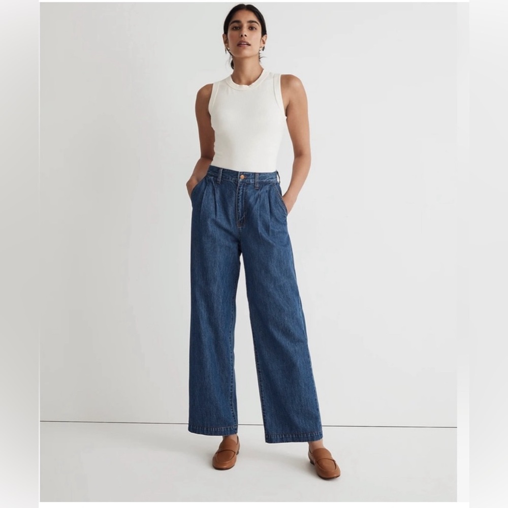 NWT Madewell The Harlow Wide-Leg Jean in Fairson Wash